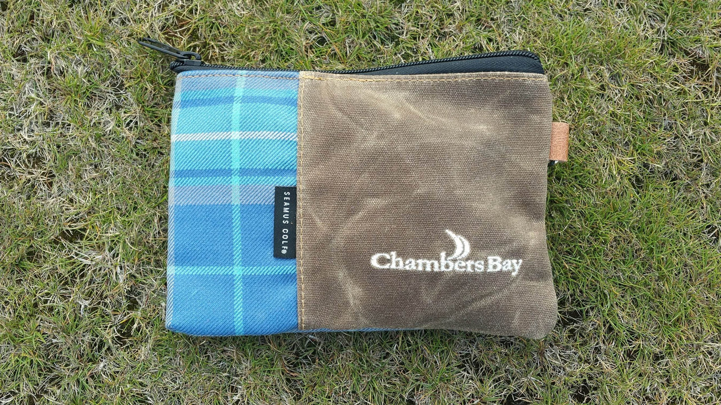 SEAMUS ZIPPERED POUCH – CHAMBERS BAY TARTAN